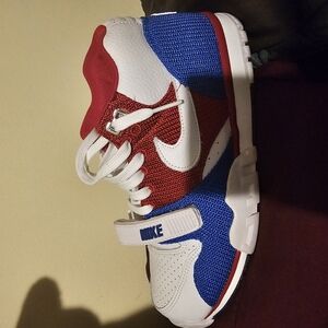 Nike Air Puerto Rican Red, Blue, and White Sneakers